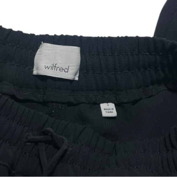 EUC Wilfred Black Joggers with White Side Stripe and Elastic Waistband Sz Small - Picture 7 of 11